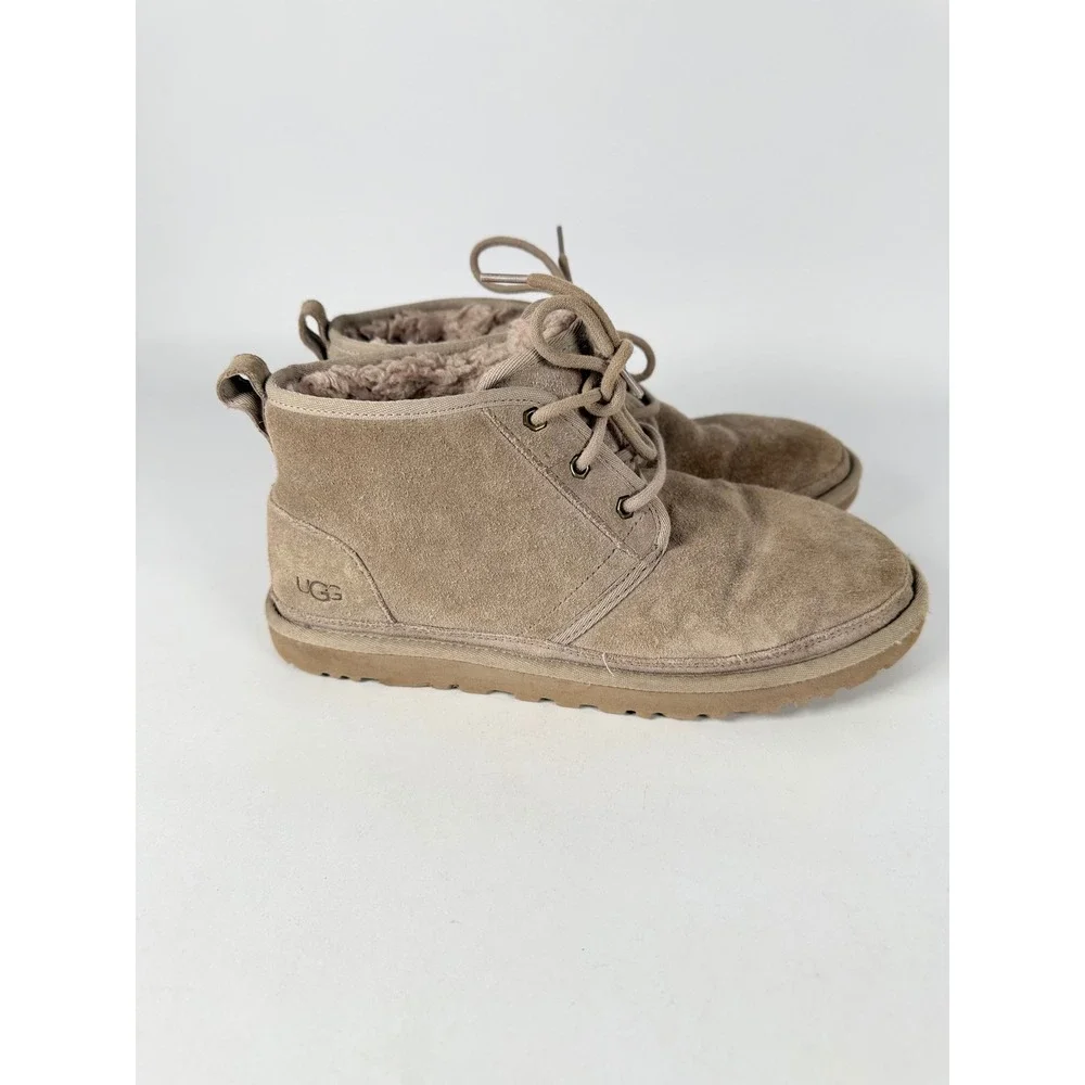 UGG Neumel Tan Suede‎ Lace Up Chukka Boots Mens Size 9 3236